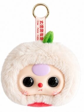 Baby Three - Big Cute Plush Orchard Bag Charm NIB - Apple